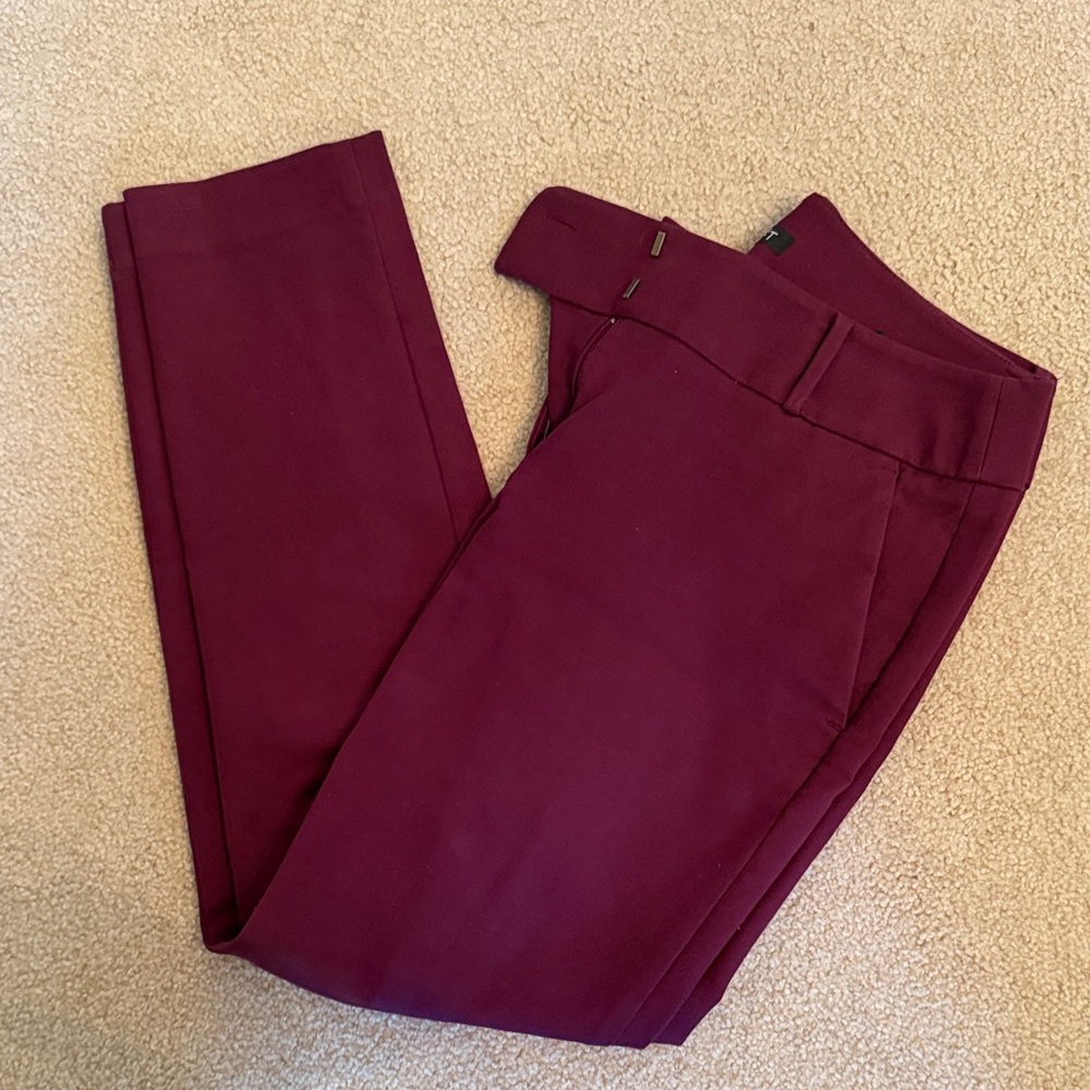 Burgundy Loft Julie Skinny trousers